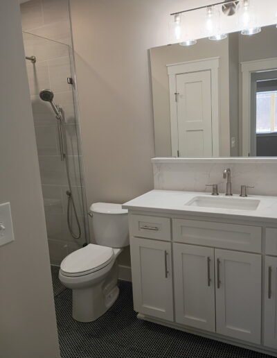 Bathroom cleaning results in a Rochester, MN residential cleaning service.